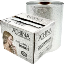 Imagine Folie aluminiu Embosata 12,7cm x 100metri ARGINTIE cu cutter - ATHINA