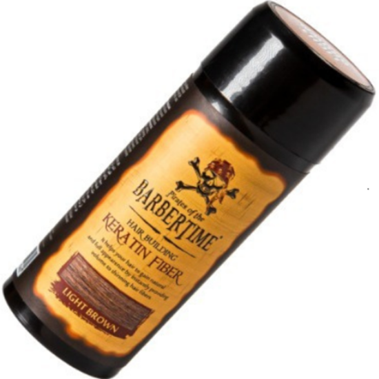 Imagine Pudra fibre din keratina pentru par rar - Maro deschis - BARBERTIME