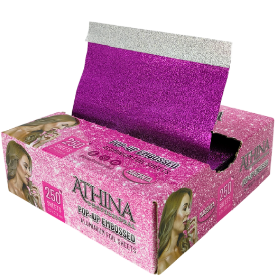 Imagine Folie aluminiu POP-UP Embosata 12,7 x 27,9cm MAGENTA 250buc - ATHINA