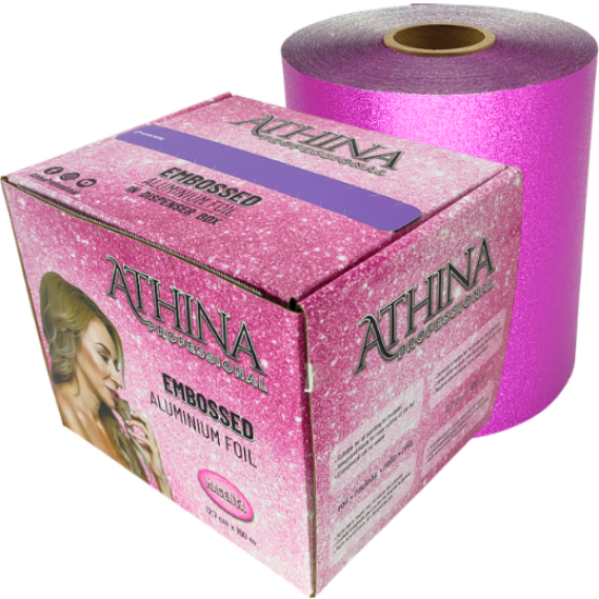 Imagine Folie aluminiu Embosata 12,7cm x 100metri MAGENTA cu cutter - ATHINA